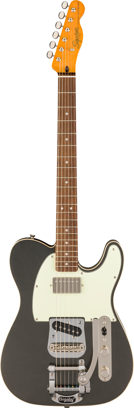 Fender Squier FSR Classic Vibe '60s Custom Telecaster SH w/Bigsby - Charcoal Frost Metallic w/Matching Headstock