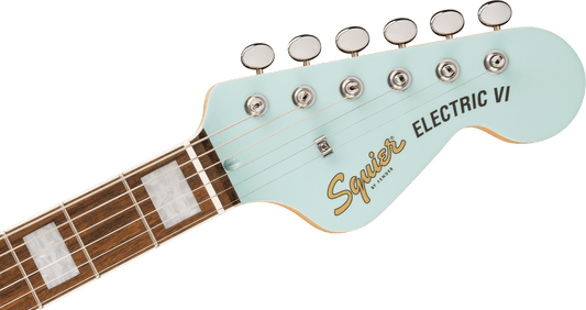 Fender Squier Paranormal Electric VI w/Matching Headstock - Daphne Blue