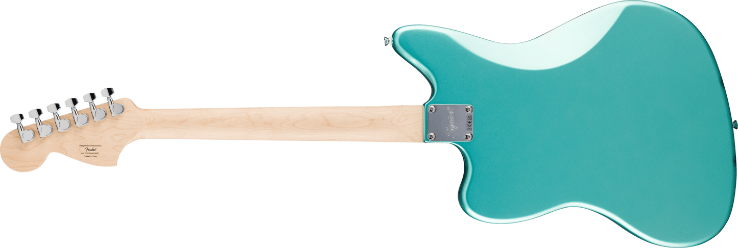 Fender Squier FSR Affinity Series Jaguar Laurel Fingerboard White Pickguard Mystic Surf Green
