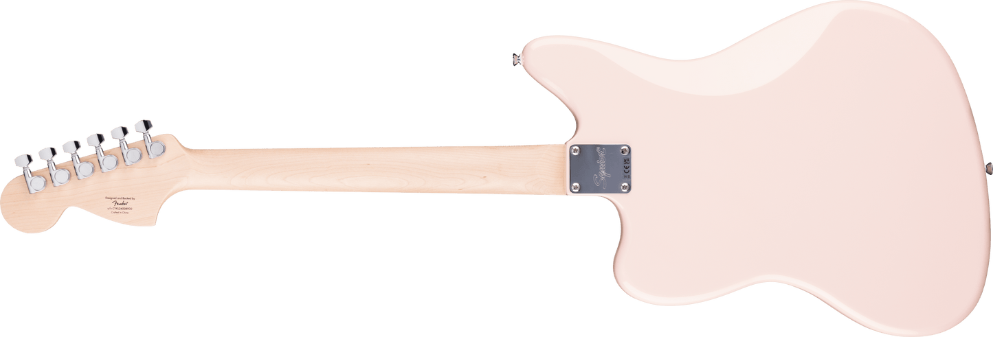 Fender Squier FSR Affinity Series Jaguar Laurel Fingerboard White Pickguard Matching Headstock Shell Pink