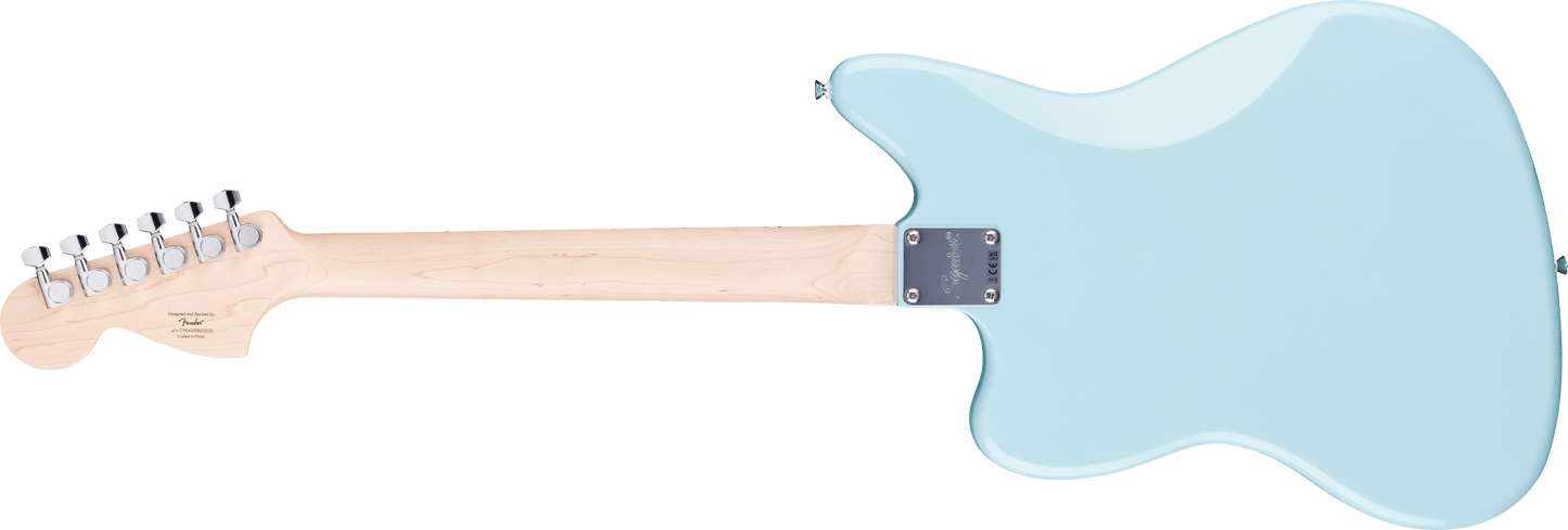 Fender Squier FSR Affinity Series Jaguar Maple Fingerboard White Pickguard Matching Headstock Daphne Blue