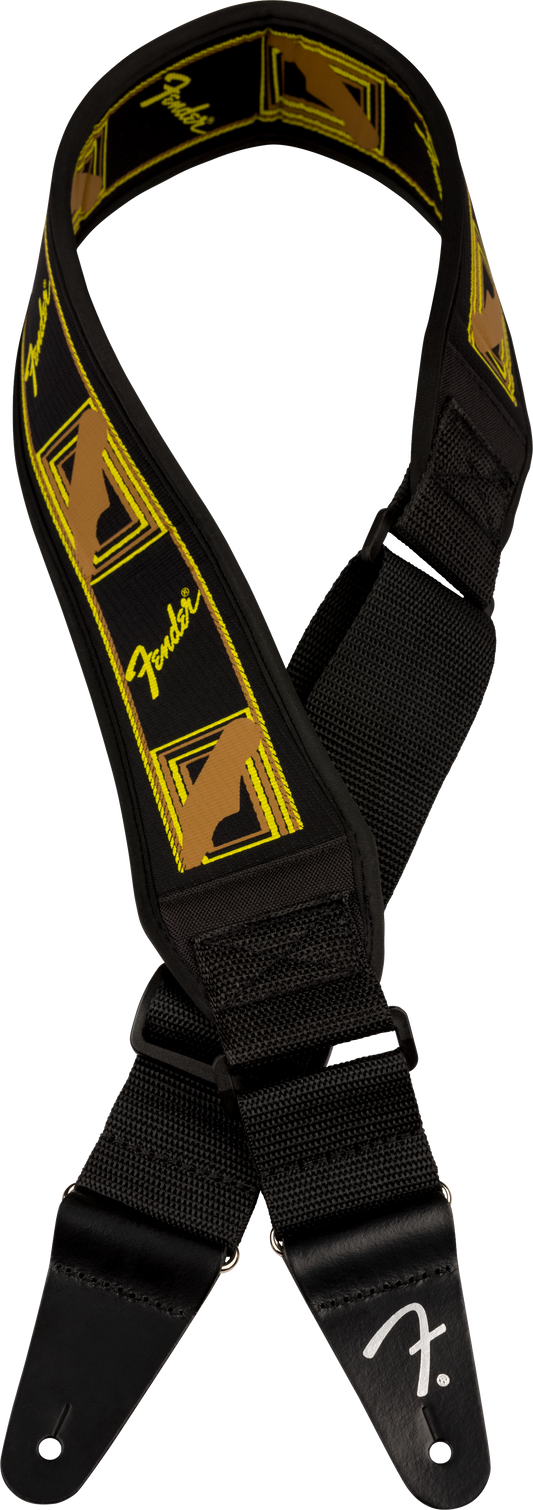 Fender Swell 2" Neoprene Strap Blk/Ylw/Brn