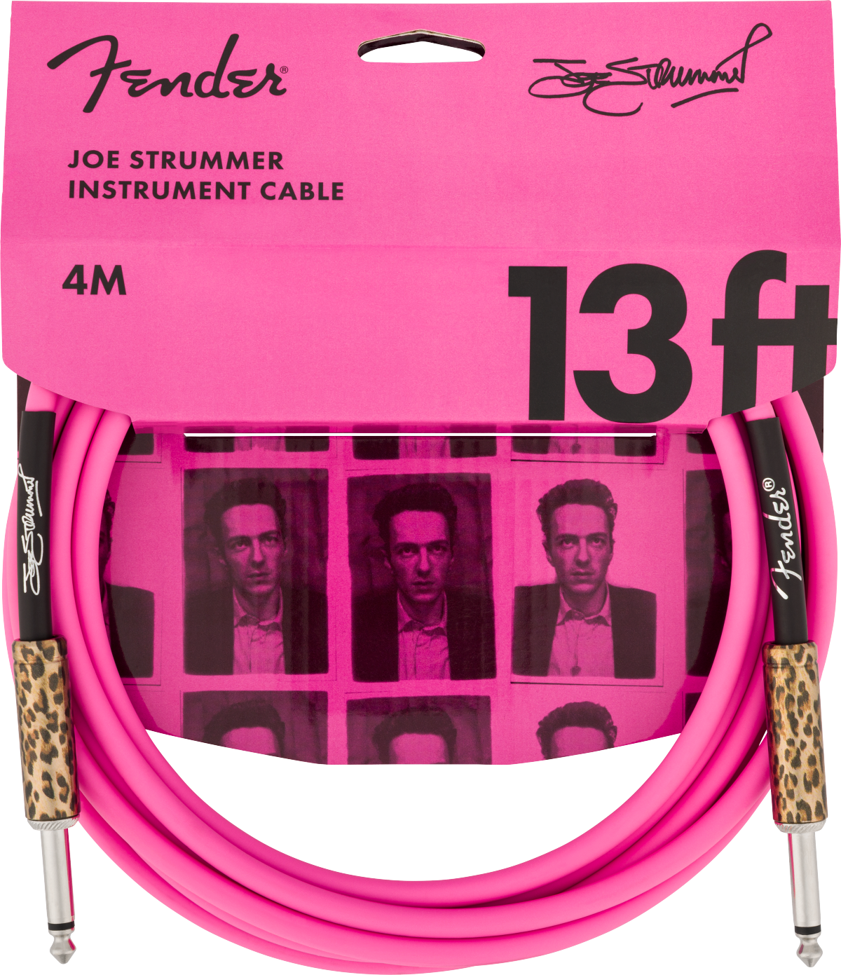 Fender Joe Strummer 13' Instrument Cable - Pink Leopard
