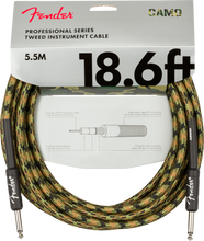 Load image into Gallery viewer, Fender Professional Series Instrument Cable, Straight/Straight, 18.6&#39;- Woodland Camo
