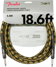 Load image into Gallery viewer, Fender Professional Series Instrument Cable, Straight/Straight, 18.6'- Woodland Camo
