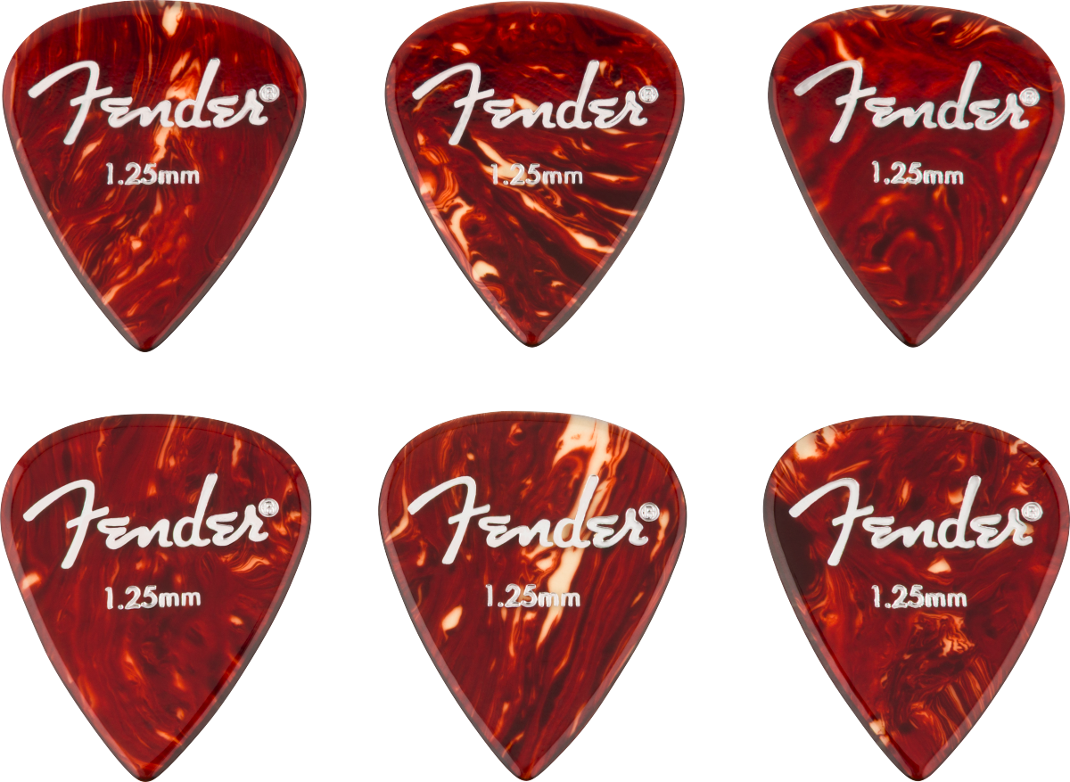 Fender Aero Acrylic Picks 6-count 1.25mm