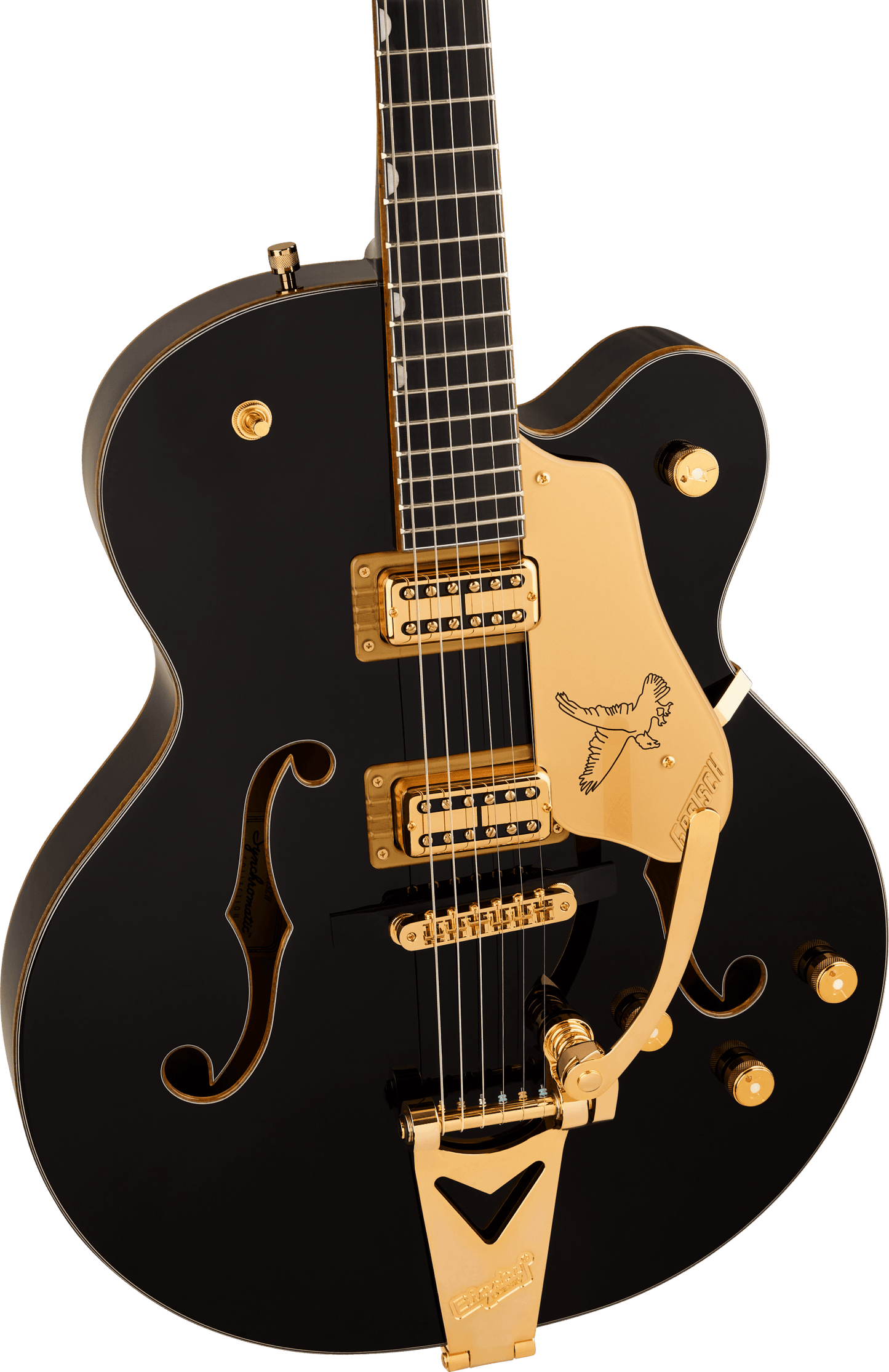Gretsch Synchromatic Falcon Hollow Body Single-Cut with Bigsby Ebony Fingerboard - Black