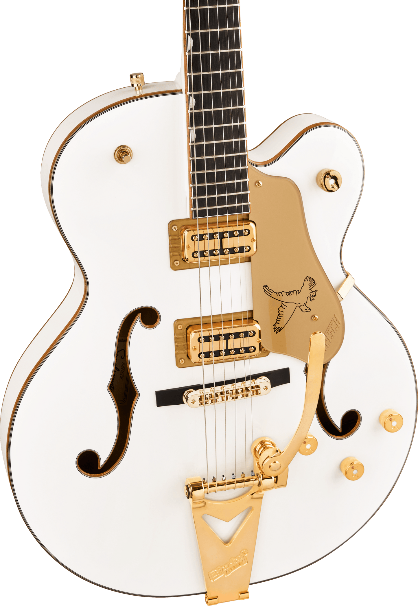 Gretsch Synchromatic Falcon Hollow Body Single-Cut with Bigsby Ebony Fingerboard - Snowcrest White