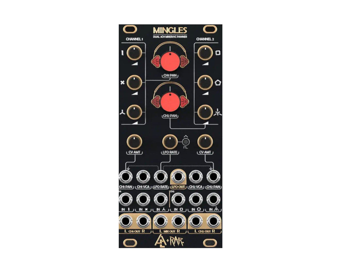After Later Audio Mingles Dual 3 Channel Stereo Panning Mixer with built-in VC-LFO