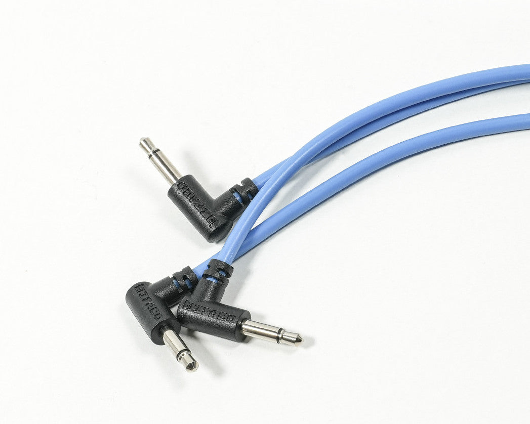 Befaco 120cm Patch Cable Right Angle - Blue x 3