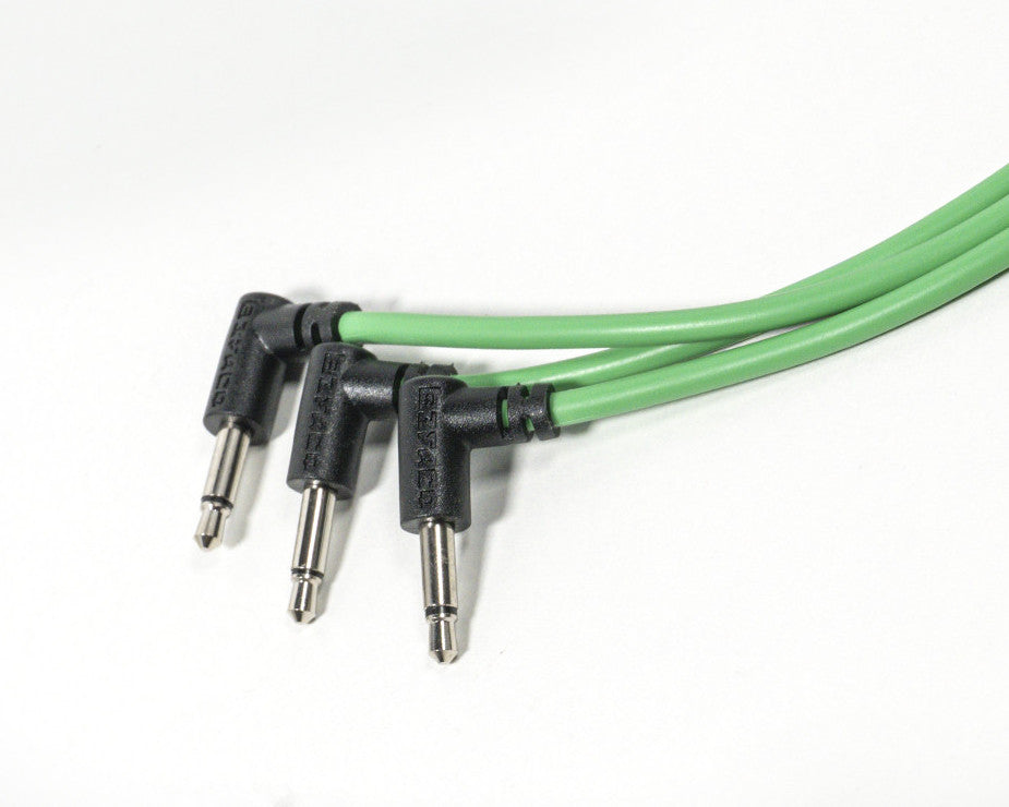 Befaco 200cm Patch Cable 3 pack Right Angle (Green)