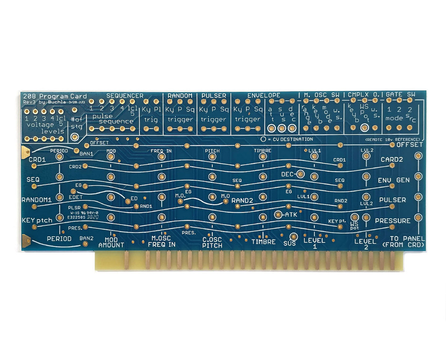 Buchla Retro Program Card for 208/208C/Easel