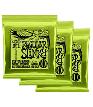 Load image into Gallery viewer, Ernie Ball 3 Pack Regular Slinky Nickel Wound Electric Guitar Strings - 10-46 Gauge