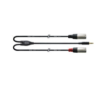 Load image into Gallery viewer, Cordial Essentials REAN Plug 3.5mm Stereo Gold to 2x XLR Male Gold - Long Pigtail Side (3m)