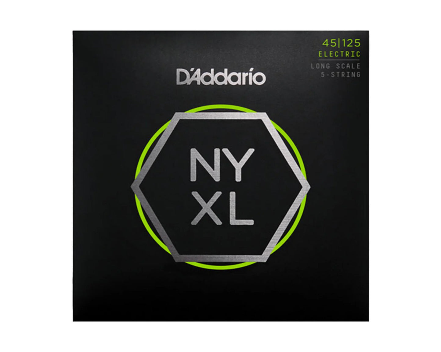 D'Addario NYXL45125 Nickel Wound Bass Guitar Strings 5-String Lightt Top / Medium Bottom 45-125 - Long Scale