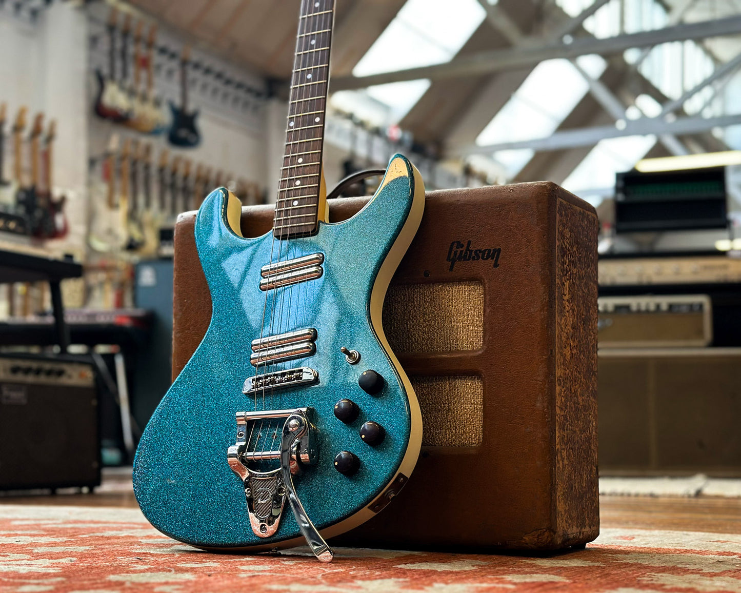 1999 Danelectro Hodad - Blue Sparkle w/Danelectro Vibrato