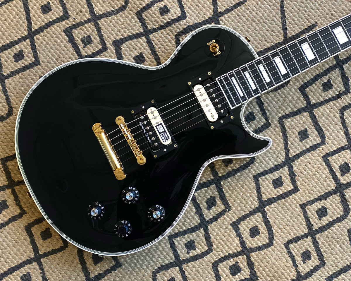 美品 Edwards E-LP-92CD Black Les Paul Custom SH-1N SH-4 セイモア 