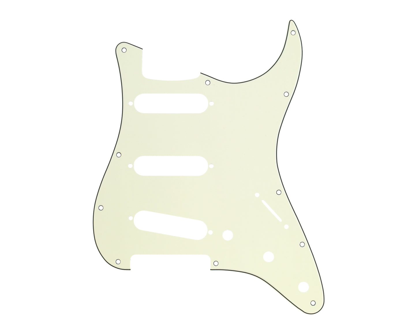 Fender Pickguard, Stratocaster S/S/S 11-Hole Mount, Mint Green MG/B/MG 3-Ply