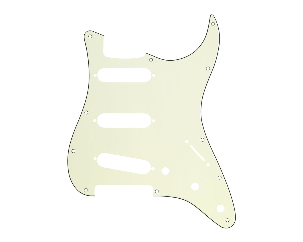 Fender Pickguard, Stratocaster S/S/S  11-Hole Mount, Mint Green MG/B/MG 3-Ply
