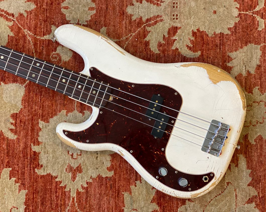 1978 Fender Precision Bass LH - White Refin w/ Moulded Case
