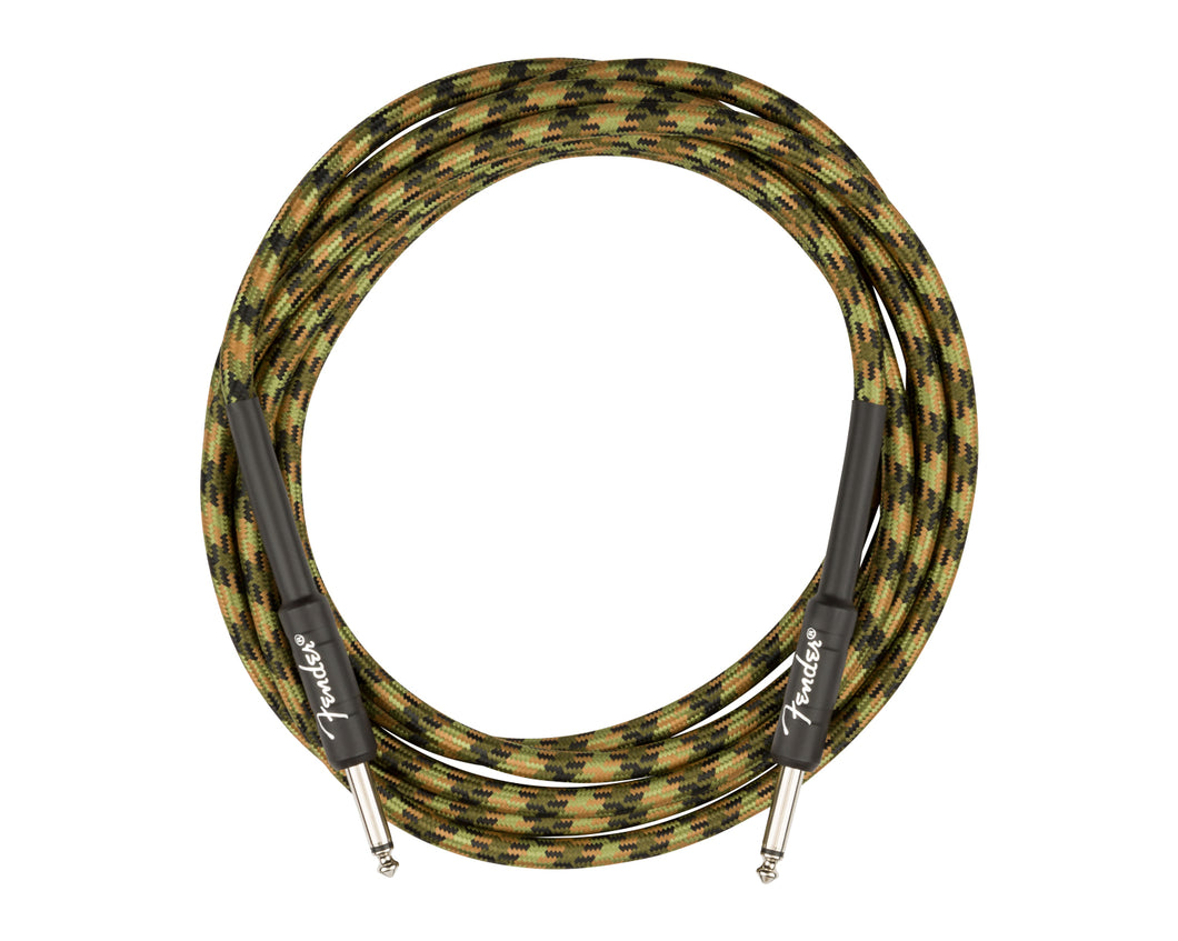 Fender Professional Series Instrument Cable, Straight/Straight, 18.6'- Woodland Camo