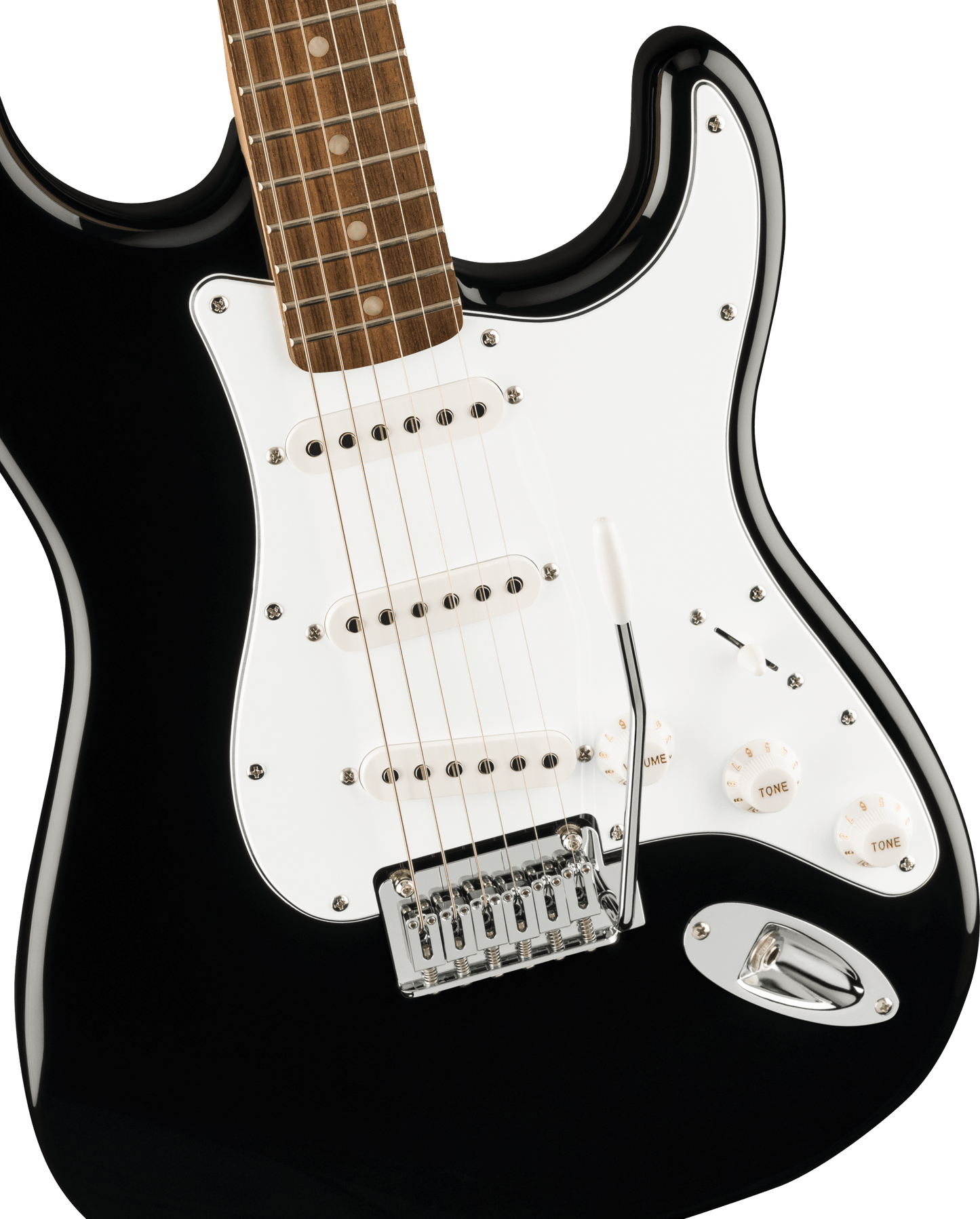 Fender Squier Affinity Series Stratocaster Mustang Micro Pack, Laurel Fingerboard, Black, Gig Bag