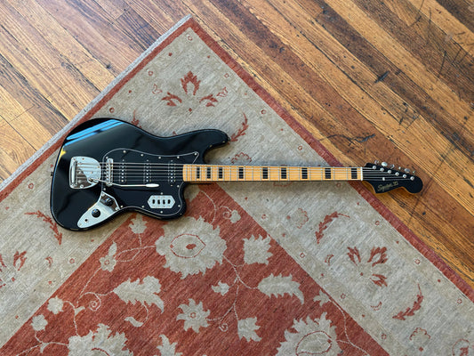 Fender Squier FSR Classic Vibe Bass VI Maple Fingerboard - Black with Matching Headstock