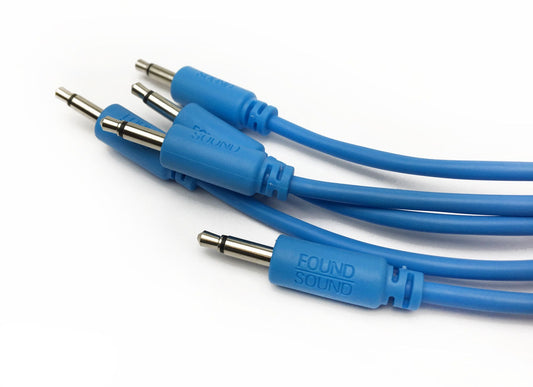 Found Sound 30cm Blue Patch Cable x 5