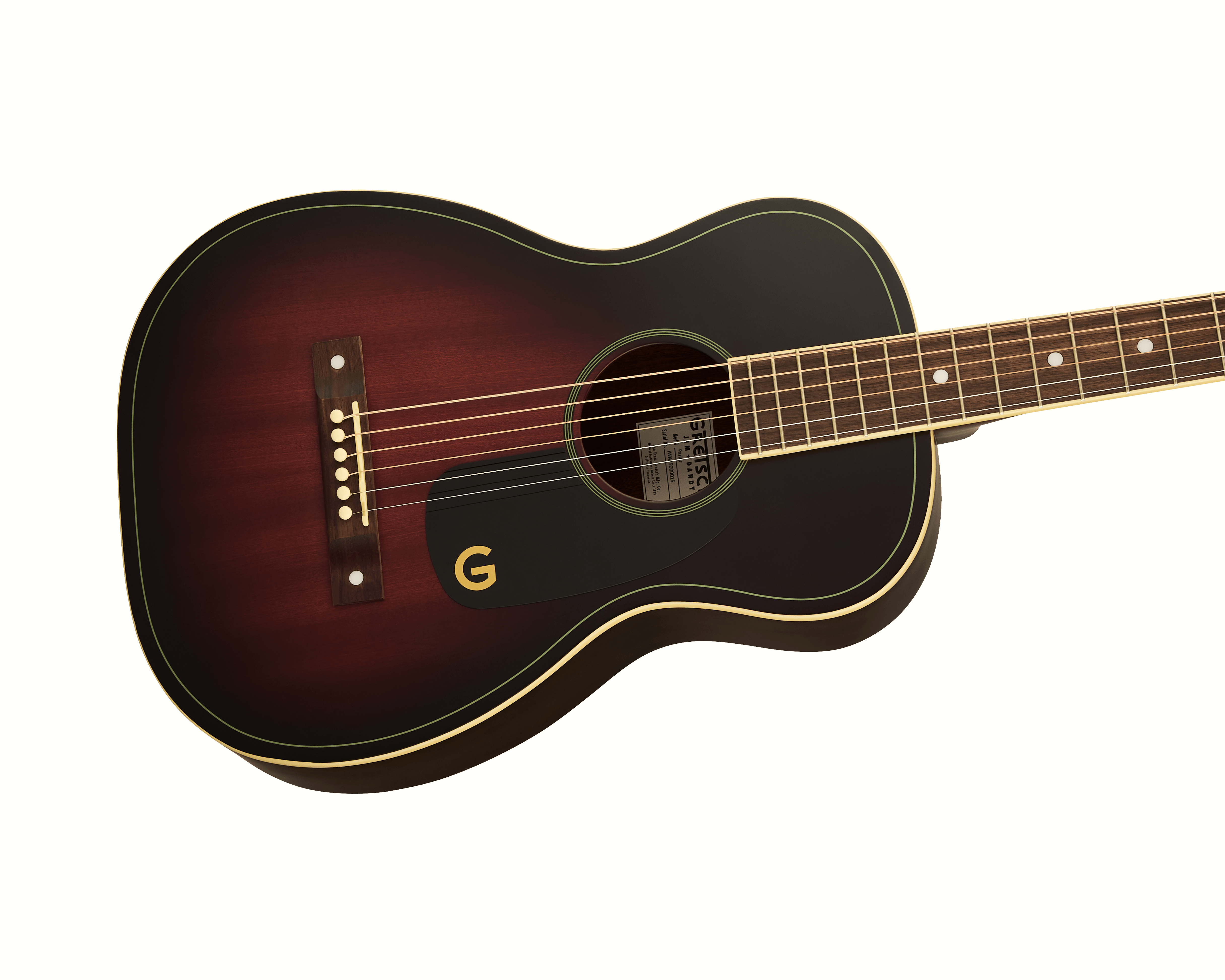 Gretsch Jim Dandy Parlour Walnut - Deep Cherry Burst – Found Sound