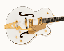 Load image into Gallery viewer, Gretsch Synchromatic Falcon Hollow Body Single-Cut with Bigsby Ebony Fingerboard - Snowcrest White