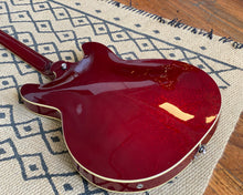 Load image into Gallery viewer, '07 Hagstrom Viking Deluxe - Red Sparkle w/ OHSC in Tweed