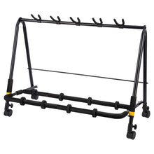 Load image into Gallery viewer, Hercules GS525BPLUS 5 Space Guitar Rack with Wheels