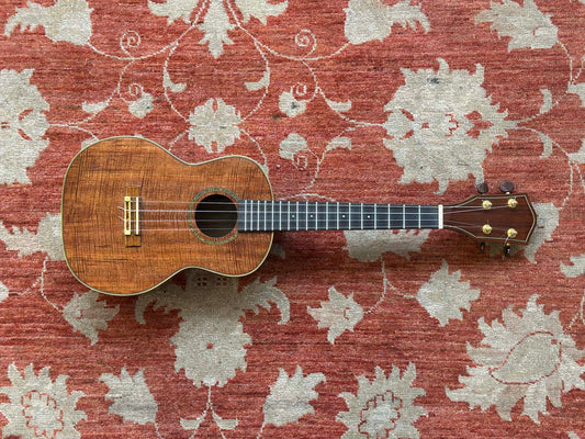 Hindmarsh Valley Ukuleles Custom Order Baritone Uke - Flamed Koa #16 - w/ HSC
