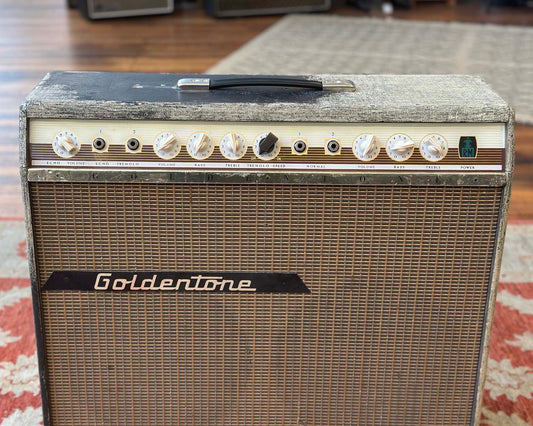 Vintage '60s Goldentone 1755 40 Watt 2x12" Guitar Amplifier loaded with Celestion Gold Alnico Speakers