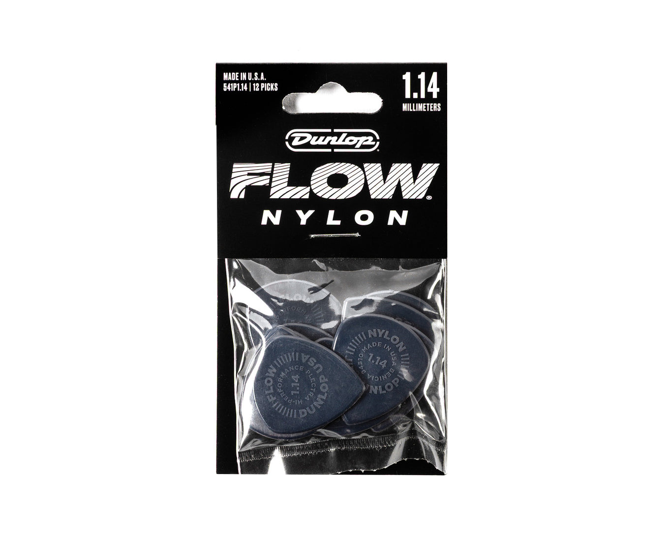 Jim Dunlop 1.14mm Nylon FLOW Player’s Pack - 12 Pack