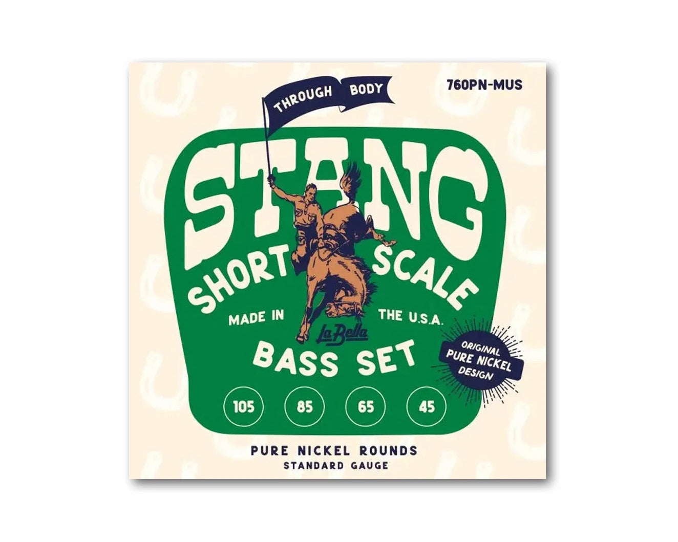 La Bella 760PN-MUS STANG – Pure Nickel Round Wound