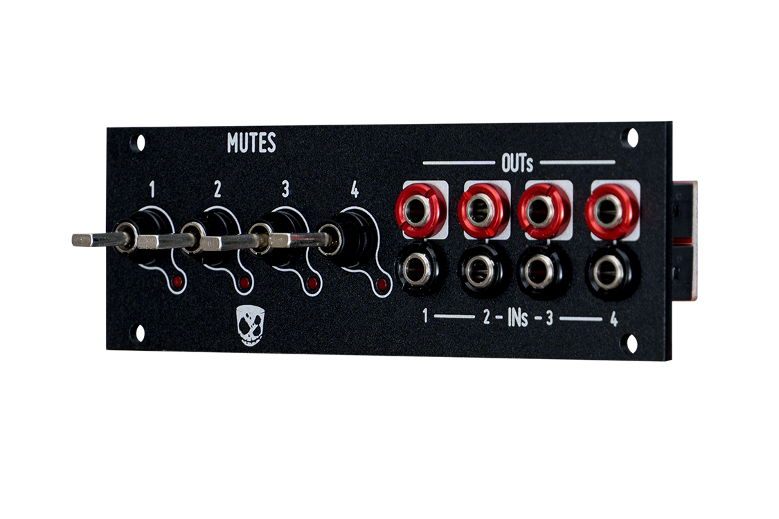 DivKid/Befaco Mutes mk2 3U with Alternate 1U Panel