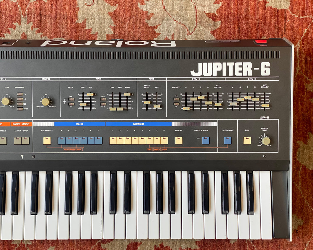 1983 Roland Jupiter 6 Polyphonic Analogue Synthesizer with EPS Flight Case - Serviced