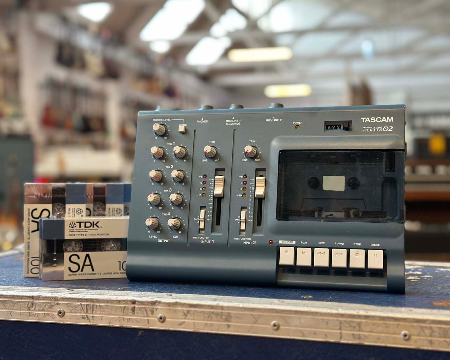 Tascam Ministudio Porta 02 4-Track Cassette Recorder w/ 5 x TDK SA100 Cassettes
