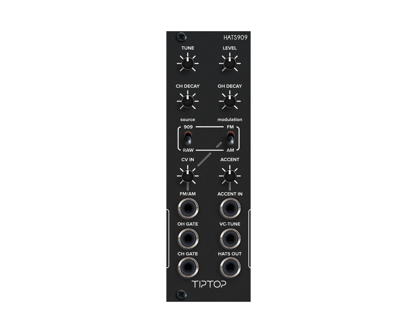 Tiptop Audio HATS909 TR909 Hi-Hats Generator - Black