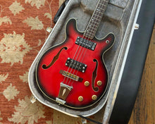 Load image into Gallery viewer, Univox Coily Semi-Hollow Electric Bass w/ Hiscox Case