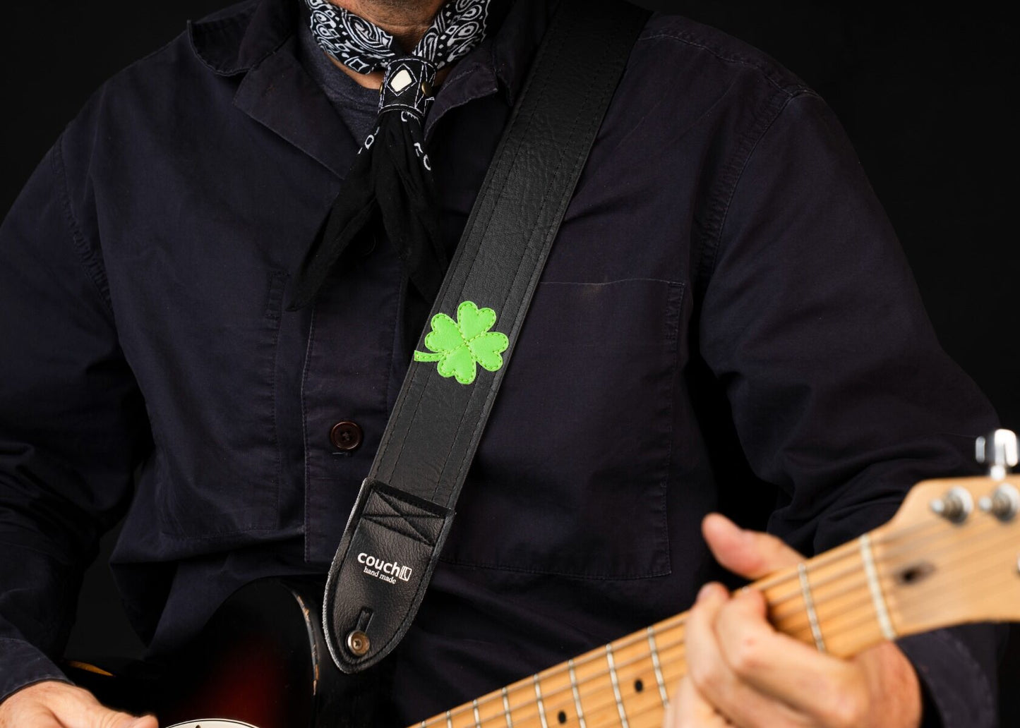 Couch Straps Shamrock 4 Leaf Clover Guitar Strap
