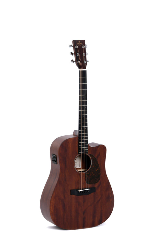 Sigma DMC-15E+ Dreadnought Acoustic w/Cutaway & Fishman Isys+ Pickup system Featuring On-Board Tuner