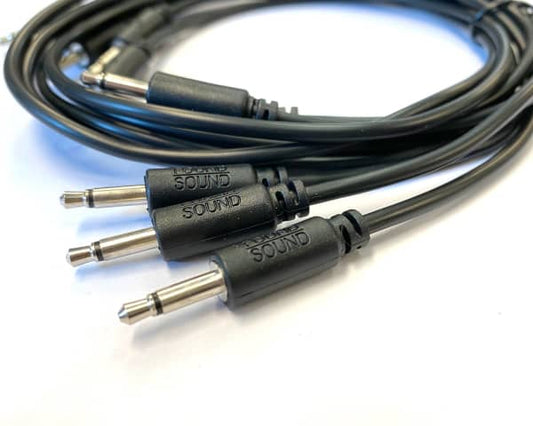 Found Sound 60cm Black Patch Cable x 5