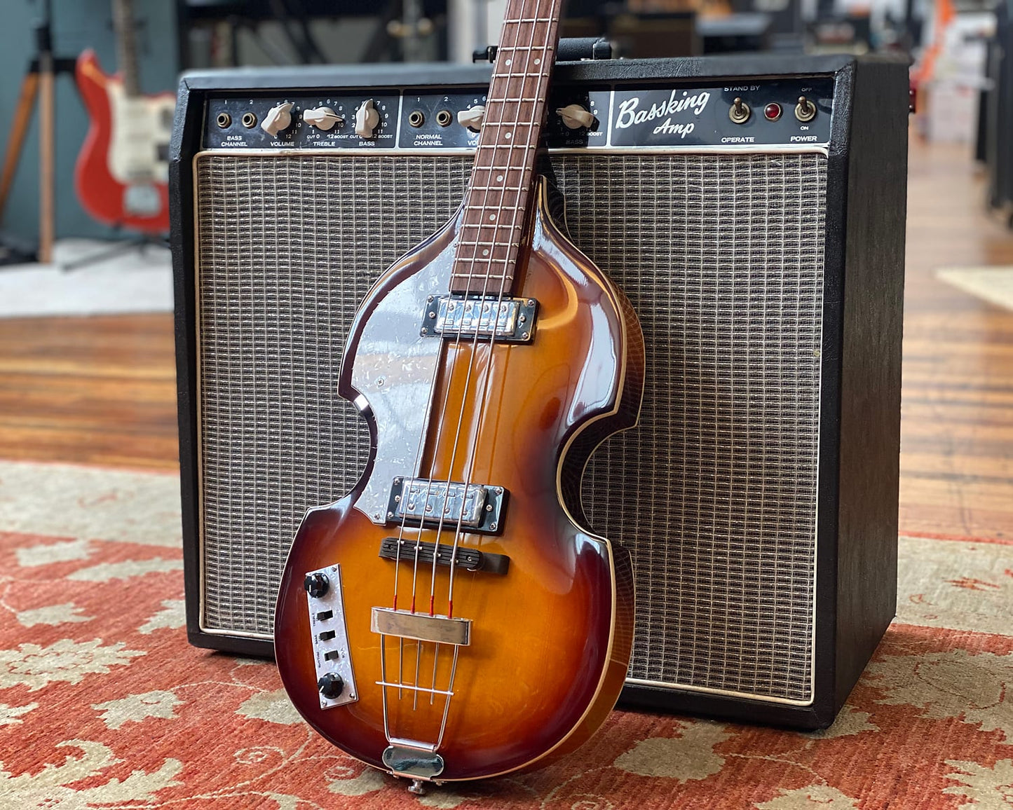 Left Handed Höfner Ignition Series Violin Bass - Sunburst