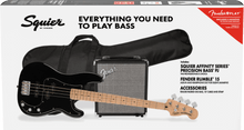 Load image into Gallery viewer, Fender Squier Affinity Series Precision Bass PJ Pack - Black & Rumble 15