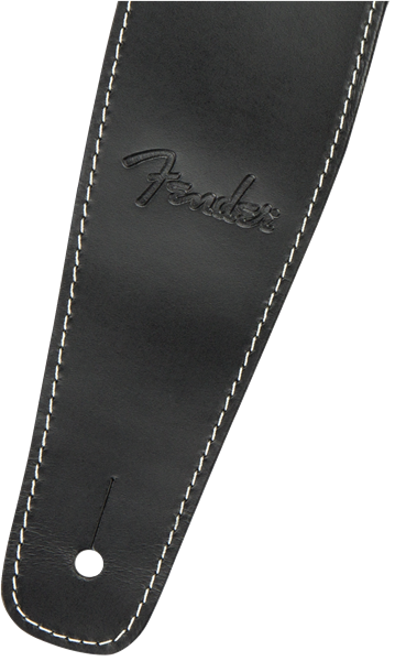 Fender Broken-In Leather Strap - Black 2.5"