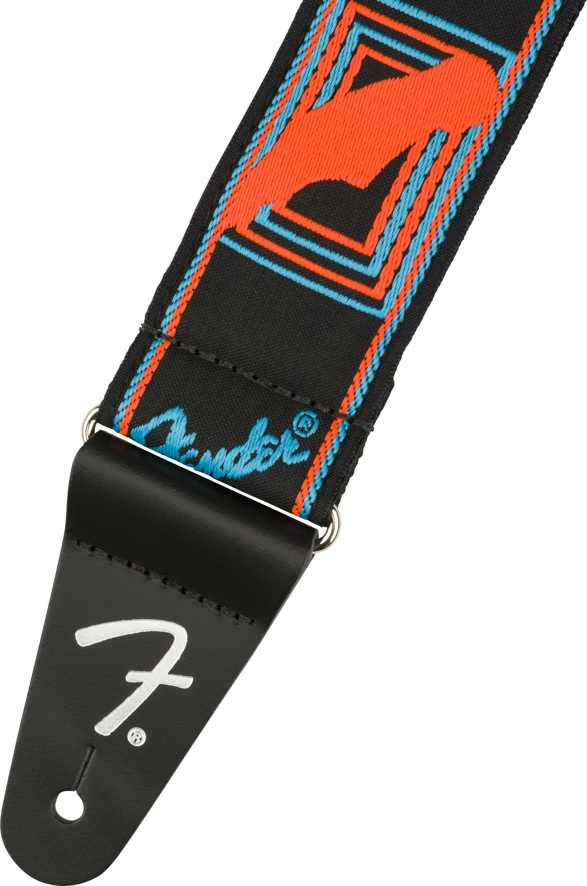 Fender Neon Monogrammed Strap - Blue/Orange