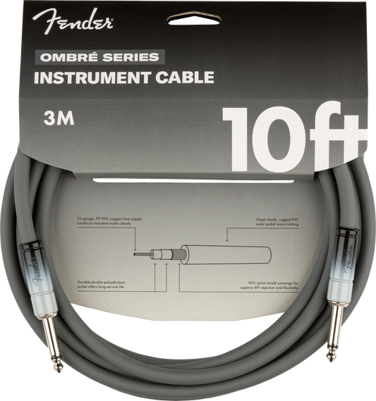 Fender 10' Ombré Instrument Cable - Silver Smoke