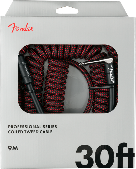 Fender Professional Coil Cable 30' - Red Tweed